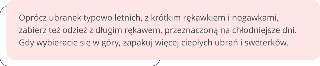 pakowanie na wyjazd z dziećmi