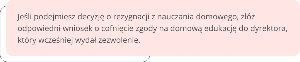 wniosek o zakończenie edukacji domowej