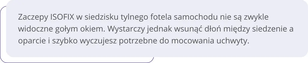 mocowanie isofix w samochodzie