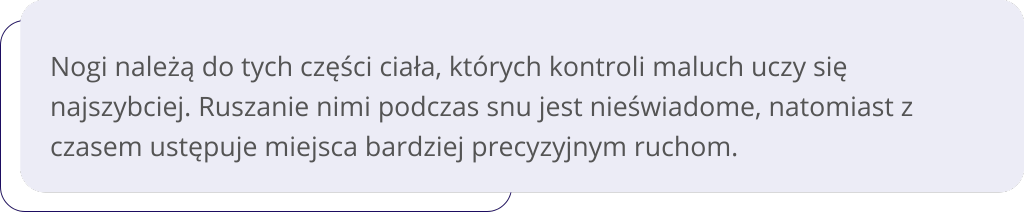 nerwowe ruchy niemowlaka podczas snu