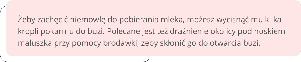 dziecko nie chce ssać piersi