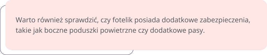 dziecko w foteliku przepisy grafika