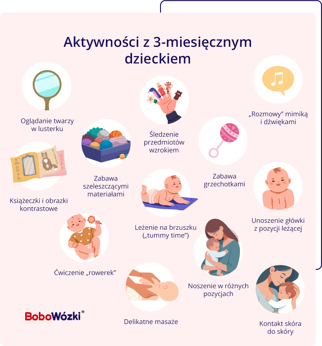 zabawy z 3-miesięcznym dzieckiem