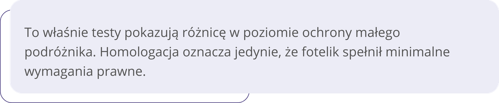 testy bezpieczeństwa fotelików grafika