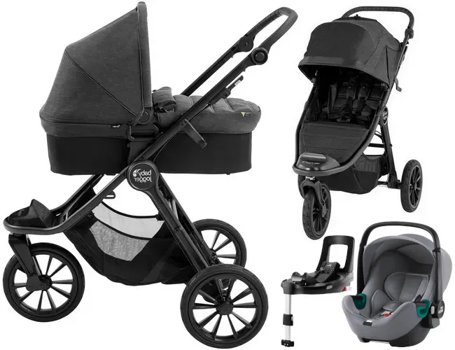 Baby Jogger CITY ELITE 2 wózek 4w1 | fotelik BRITAX BABY SAFE 3 i-Size + baza 1