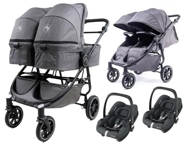 BABY MONSTERS EASY TWIN 4 wózek 3w1 | Maxi Cosi Cabrio Fix i-Size 1