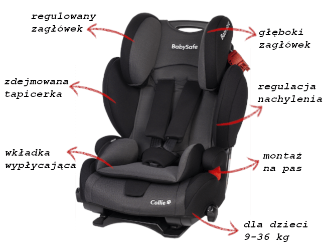 Fotelik samochodowy BabySafe COLLIE 0-18 kg 1
