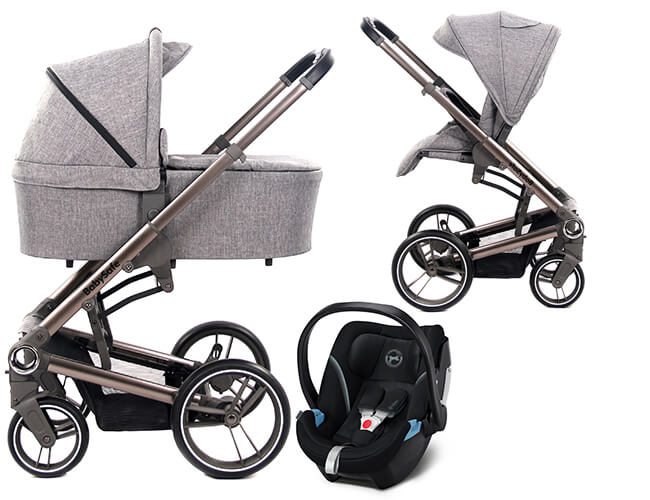 Wózek 3w1 BabySafe LUCKY + fotelik Cybex ATON M i-Size 1