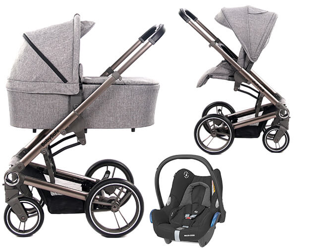 Wózek 3w1 BabySafe LUCKY + fotelik Cybex ATON M i-Size 1