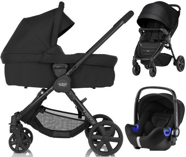 BRITAX ROMER B-AGILE 4 wózek głęboko-spacerowy + fotelik samochodowy Baby Safe i-Size 1