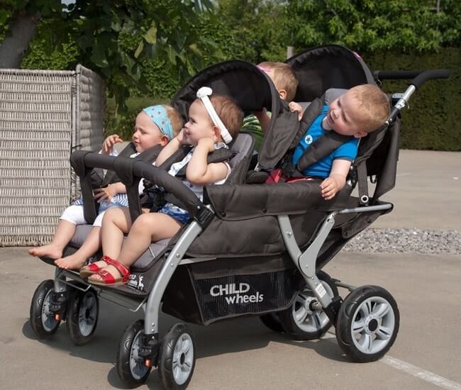 CHILDHOME QUADRUPLE - idealny wózek dla żłobków