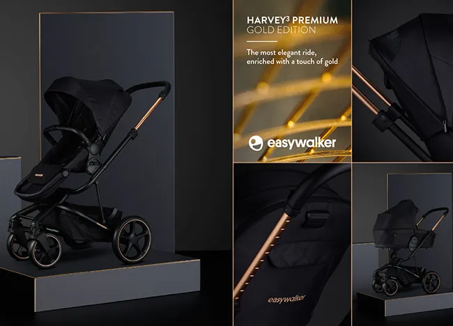 Wózek dziecięcy premium Easywalker Harvey 3 GOLD Edition