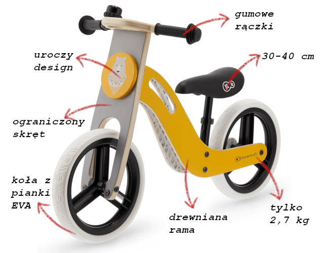 Rowerek biegowy Kinderkraft UNIQ 1