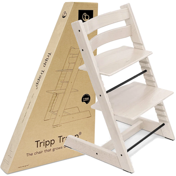 STOKKE TRIPP TRAPP White Wash krzesełko do karmienia | ROŚNIE Z DZIECKIEM