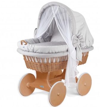 Waldin wiklinowy kosz Mojżesza z akcesoriami