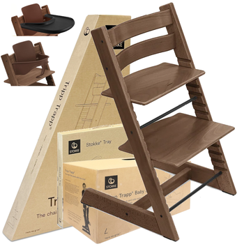 Stokke TRIPP TRAPP krzesełko w super zestawie 3w1 z tacką i Baby Set