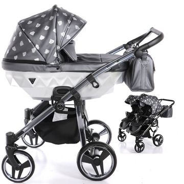JUNAMA DIAMOND DUO GLOW wózek bliźniaczy