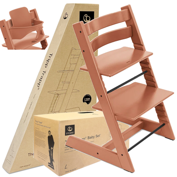 Stokke Tripp Trapp Terracotta krzesełko 2w1 z Baby Set Stokke Tripp Trapp Terracotta krzesełko 2w1 z Baby Set
