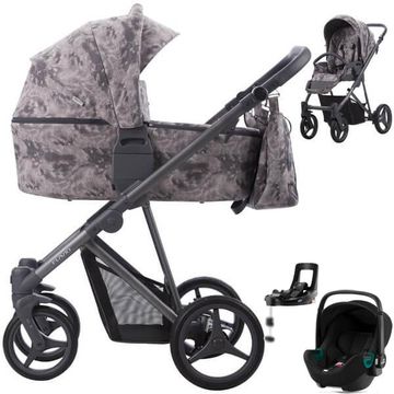 BEBETTO FLAVIO wózek 4w1 | fotelik BRITAX BABY SAFE 3 i-Size + baza