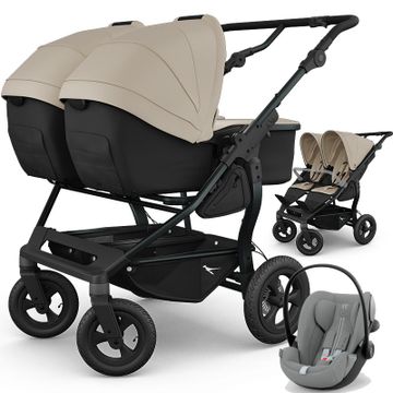 TFK DUO COMBI wózek bliźniaczy 3w1 + 2 foteliki Cybex CLOUD G3