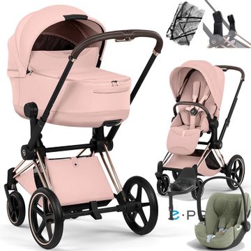 Cybex E-PRIAM 5.0 STYLE wózek 4w1 + fotelik Cybex CLOUD T i-Size + BAZA T