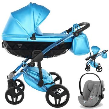 JUNAMA FLUO LINE V3 wózek 3w1 z fotelikiem Cybex CLOUD G i-Size