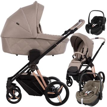 Bebetto MONTI EVA MINGE wózek 3w1 z fotelikiem Maxi Cosi PEBBLE PRO 360 2