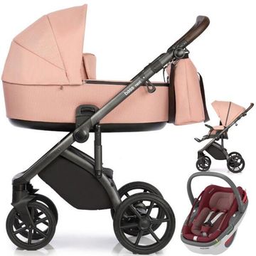 ROAN BASS NEXT wózek 3w1 z fotelikiem MAXI COSI CORAL 360