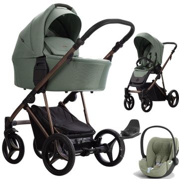 Bebetto PELPASSO wózek 4w1 + fotelik Cybex CLOUD T i-SIze + baza T