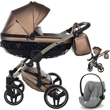 JUNAMA FLUO LINE V3 wózek 3w1 z fotelikiem Cybex CLOUD G i-Size