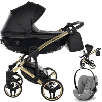 JUNAMA FLUO LINE V3 wózek 3w1 z fotelikiem Cybex CLOUD G i-Size