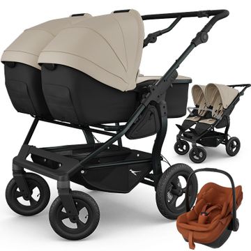 TFK DUO COMBI wózek bliźniaczy 3w1 + 2 foteliki Maxi Cosi PEBBLE SLIDE PRO