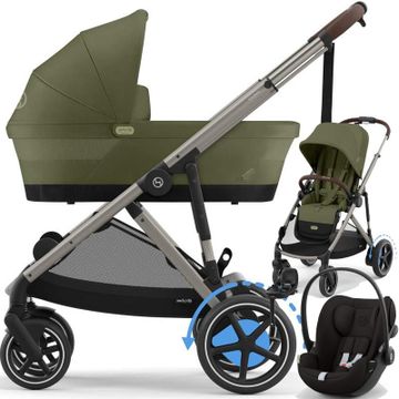 Cybex E-GAZELLE S 2w1 + CLOUD G + BASE G + adaptery wózek 5w1