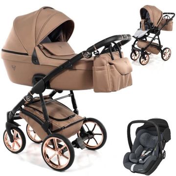 JUNAMA TERMO LINE TEX wózek 3w1 z fotelikiem MAXI COSI MARBLE