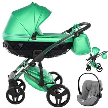 JUNAMA FLUO LINE V3 wózek 3w1 z fotelikiem Cybex CLOUD G i-Size