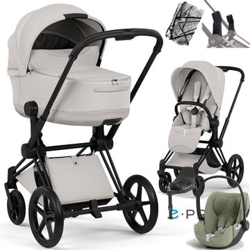 Cybex E-PRIAM 5.0 STYLE wózek 4w1 + fotelik Cybex CLOUD T i-Size + BAZA T