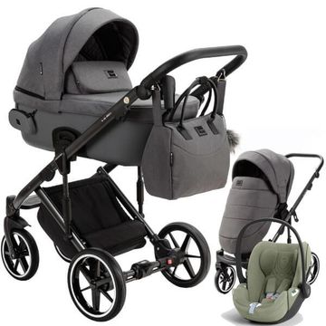 Adamex LUMI AIR LUX wózek 3w1 z fotelikiem Cybex CLOUD T i-Size