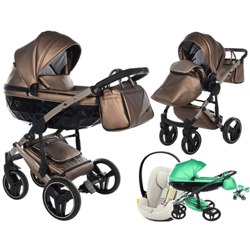 JUNAMA FLUO LINE V3 wózek 3w1 z fotelikiem Cybex CLOUD G i-Size