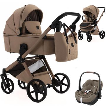 Adamex ALFA NATURA wózek 3w1 + Maxi Cosi PEBBLE 360 PRO 2