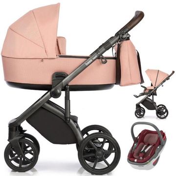 ROAN BASS NEXT wózek 3w1 z fotelikiem MAXI COSI CORAL 360