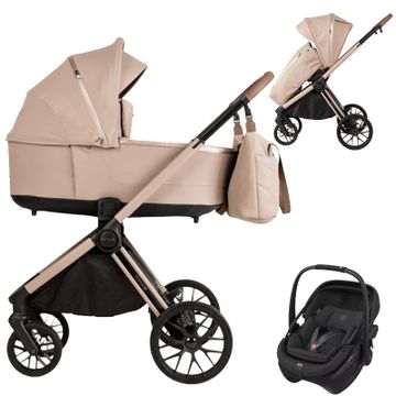 Adamex BIANCO wózek 3w1 + fotelik Maxi Cosi CORAL SLIDE PRO