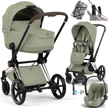 Cybex E-PRIAM 5.0 STYLE wózek 4w1 + fotelik Cybex CLOUD T i-Size + BAZA T