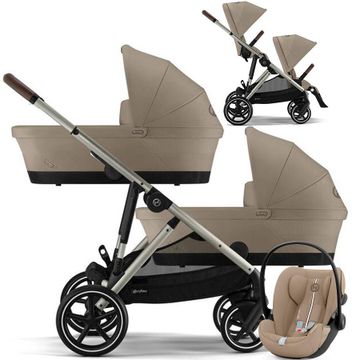 CYBEX GAZELLE S wózek bliźniaczy 3w1 z fotelikiem Cybex CLOUD G i-Size