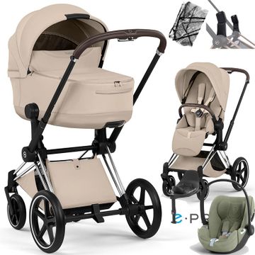 Cybex E-PRIAM 5.0 STYLE wózek 4w1 + fotelik Cybex CLOUD T i-Size + BAZA T