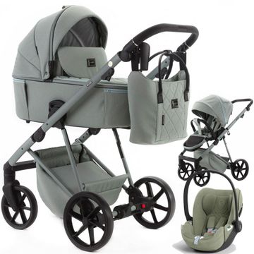 Adamex DELTA NATURA wózek 3w1 + fotelik Cybex CLOUD T i-Size