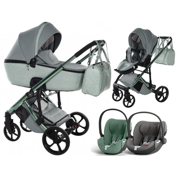 JUNAMA GLITER V3 wózek 3w1 z fotelikiem Cybex CLOUD T i-Size