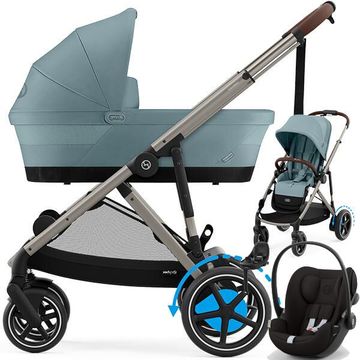 Cybex E-GAZELLE S 2w1 + CLOUD G + BASE G + adaptery wózek 5w1