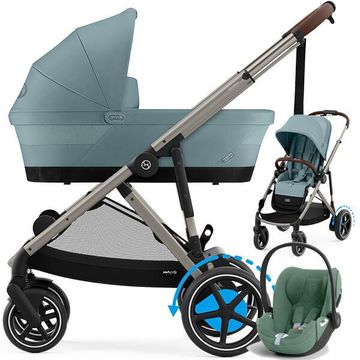 CYBEX E-GAZELLE S wózek 3w1 + fotelik Cybex CLOUD T