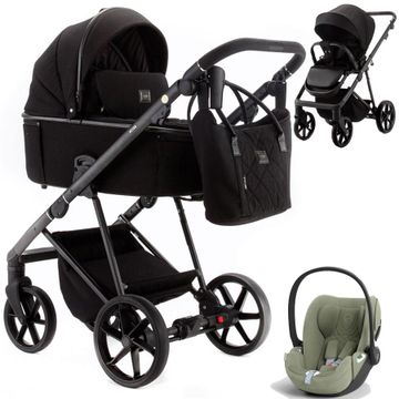Adamex DELTA NATURA wózek 3w1 + fotelik Cybex CLOUD T i-Size