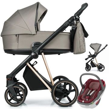 ROAN IVI 2.0 wózek 3w1 + fotelik Maxi Cosi CORAL 360